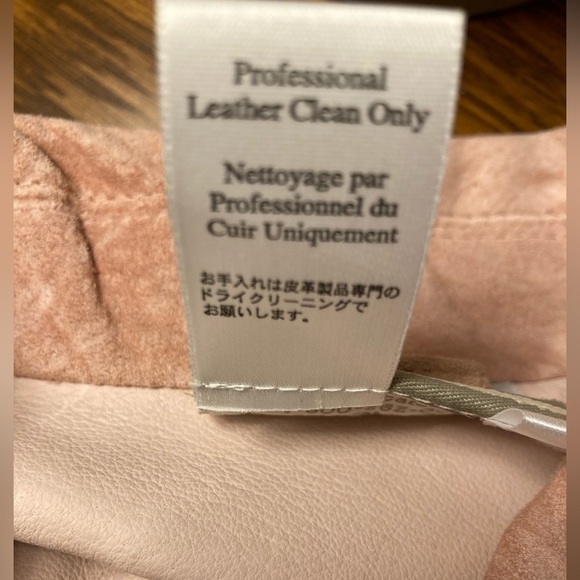 Laser Cut CWC Leather Jacket Pink Size Medium - Picture 8 of 11